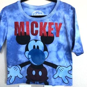 NWOT Tie Die Mickey Mouse Cropped
